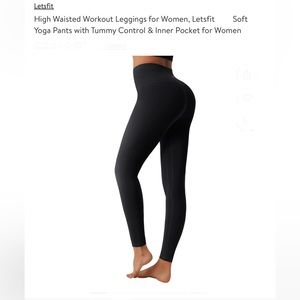 Let’s Fit Sport Legging, Black, Style E511, 76% Nylon, 24% Spandex